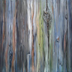 japance ceder, olie op doek, 70 x70 cm  